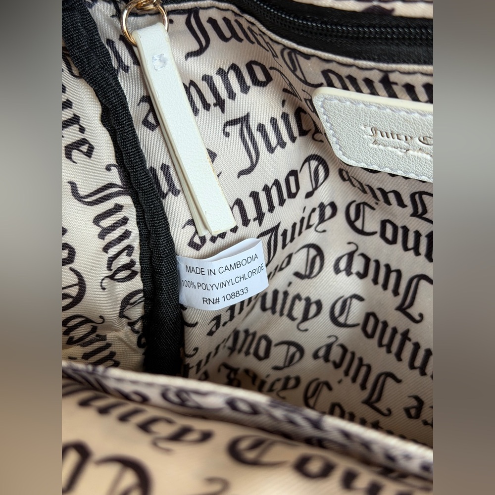 Juicy Couture Rosie Vegan Leather Angel White & Gold Mini Backpack - Picture 10 of 11